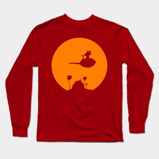 Kid Goku On nimbus clouds Long Sleeve T-Shirt